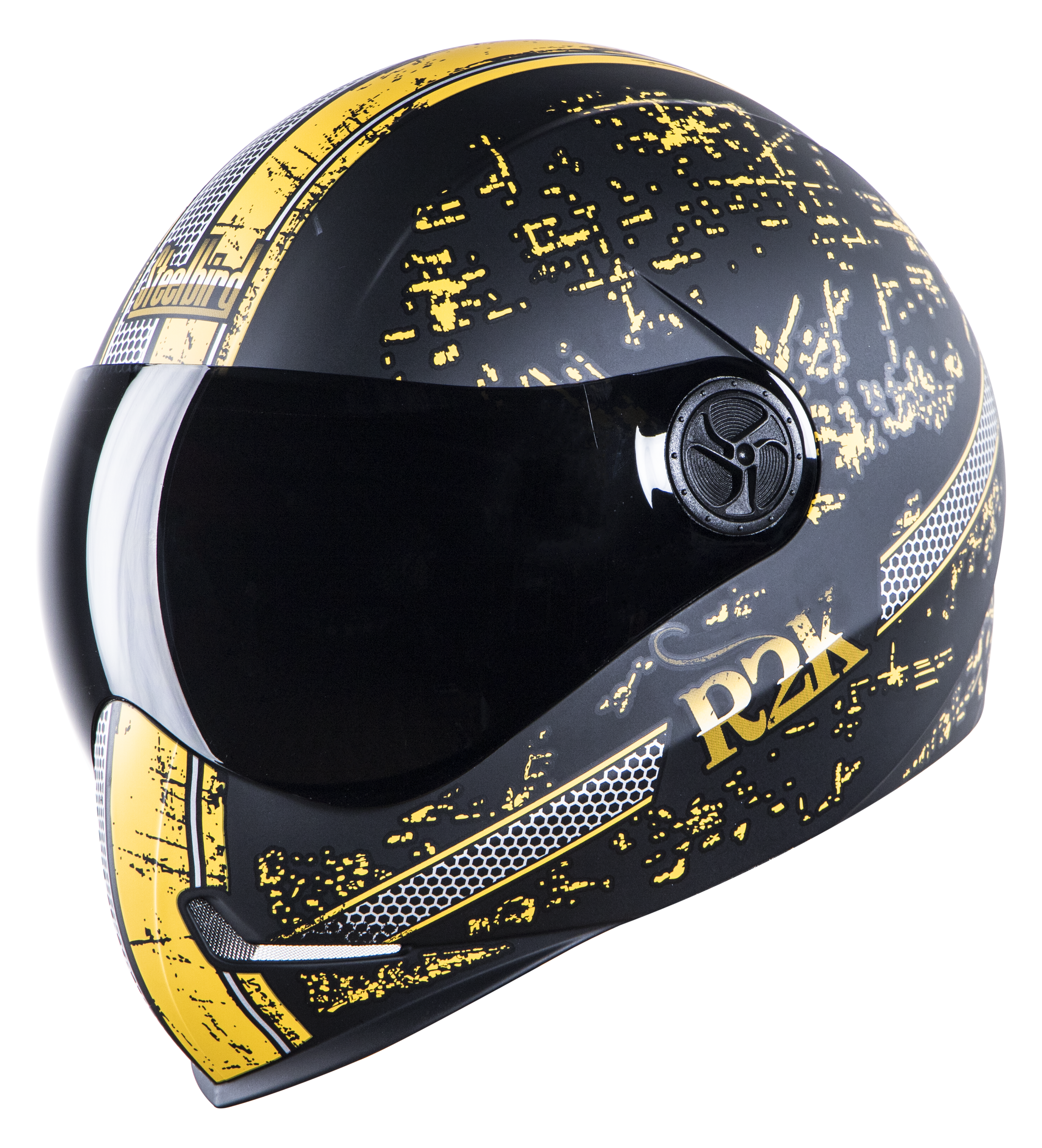 SBH-1 Adonis R2K Mat Black With Yellow( Fitted With Clear Visor Extra Smoke Visor Free)